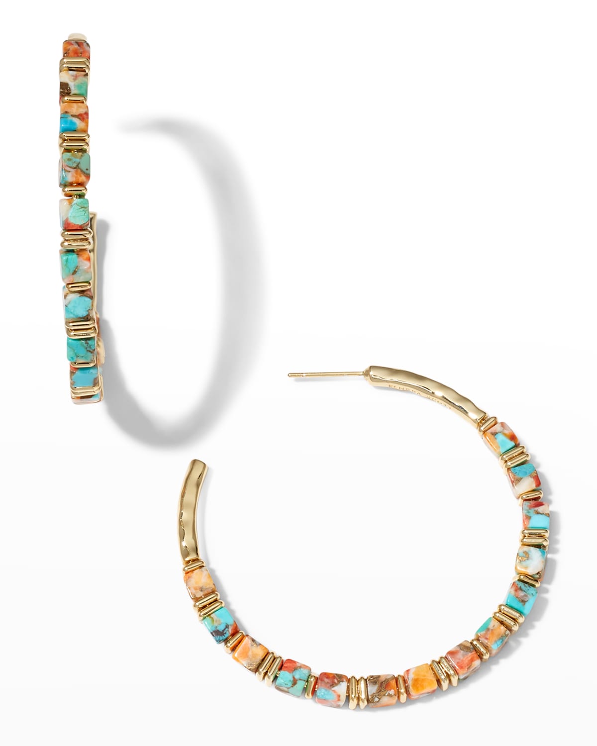 Kendra Scott Ember Blue Lapis Gold Hoop Earrings Jewelry