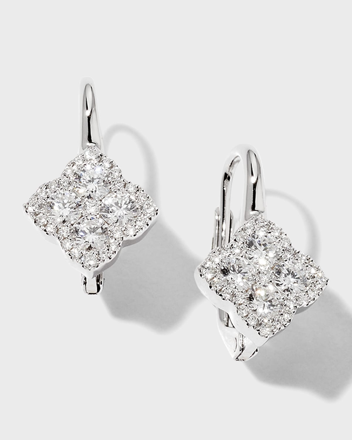 Frederic Sage White Gold Fleur D'Amour Diamond Earrings
