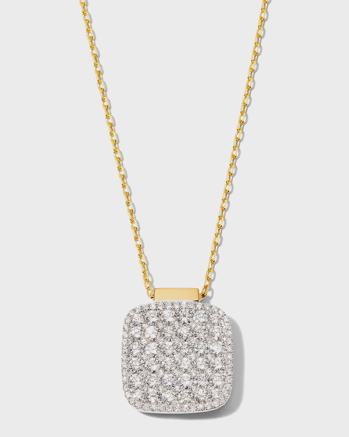 Frederic Sage Grand Firenze II Cushion Pave Diamond Pendant Necklace