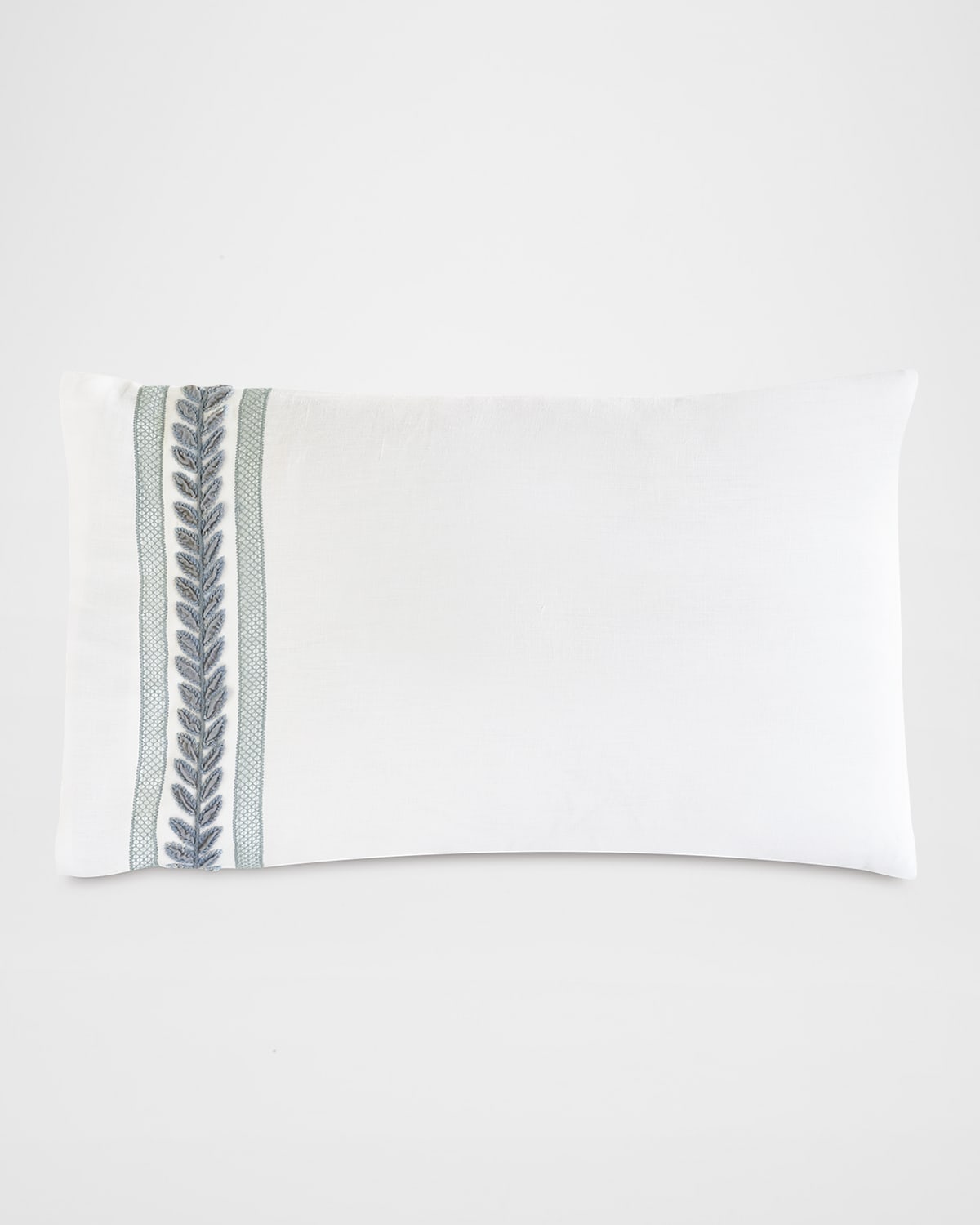 Eastern Accents Amberlynn Velvet Leaf Standard Sham, Left Border In White