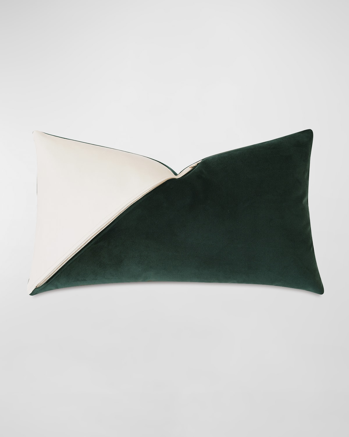 Shop Eastern Accents Izaro Zipper Detail Decorative Pillow Left - 15" X 26" In Green