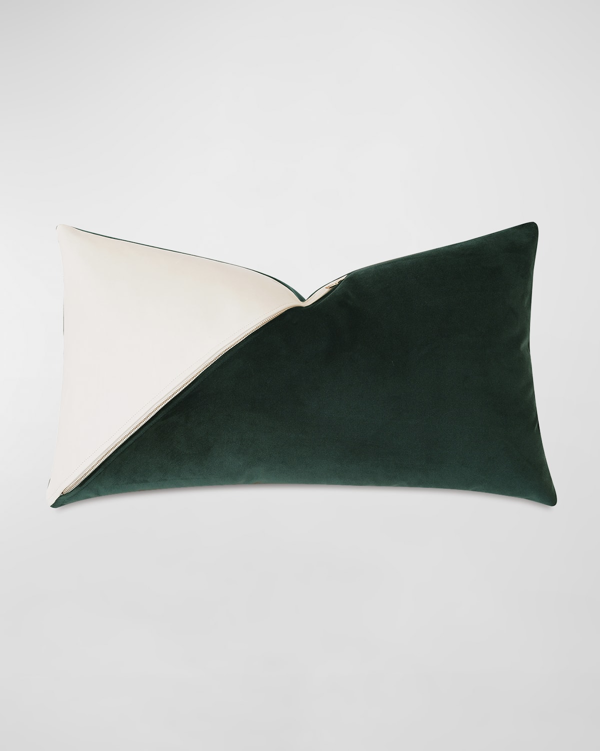 Eastern Accents Izaro Zipper Detail Decorative Pillow Left - 15" X 26" In Green