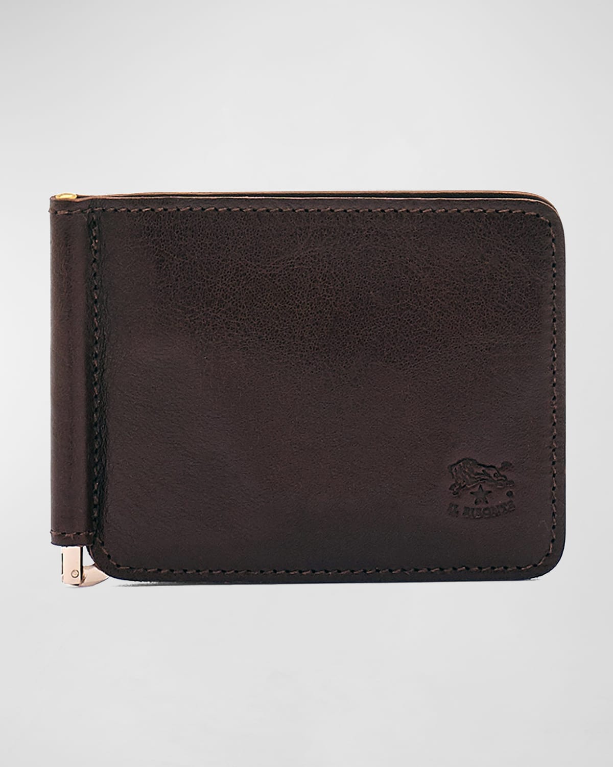 Men's Leather Bifold Wallet w/ Money Clip
