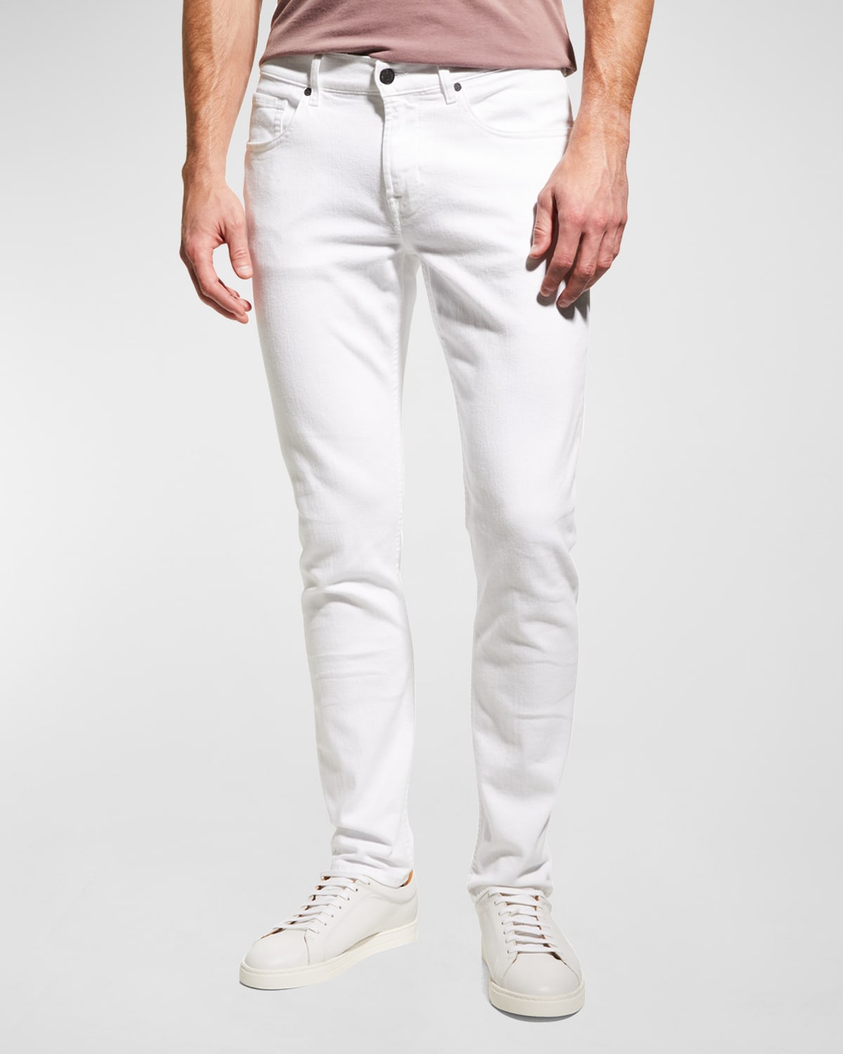 Shop 7 For All Mankind Men's Slim Tapered Jeans In Em White