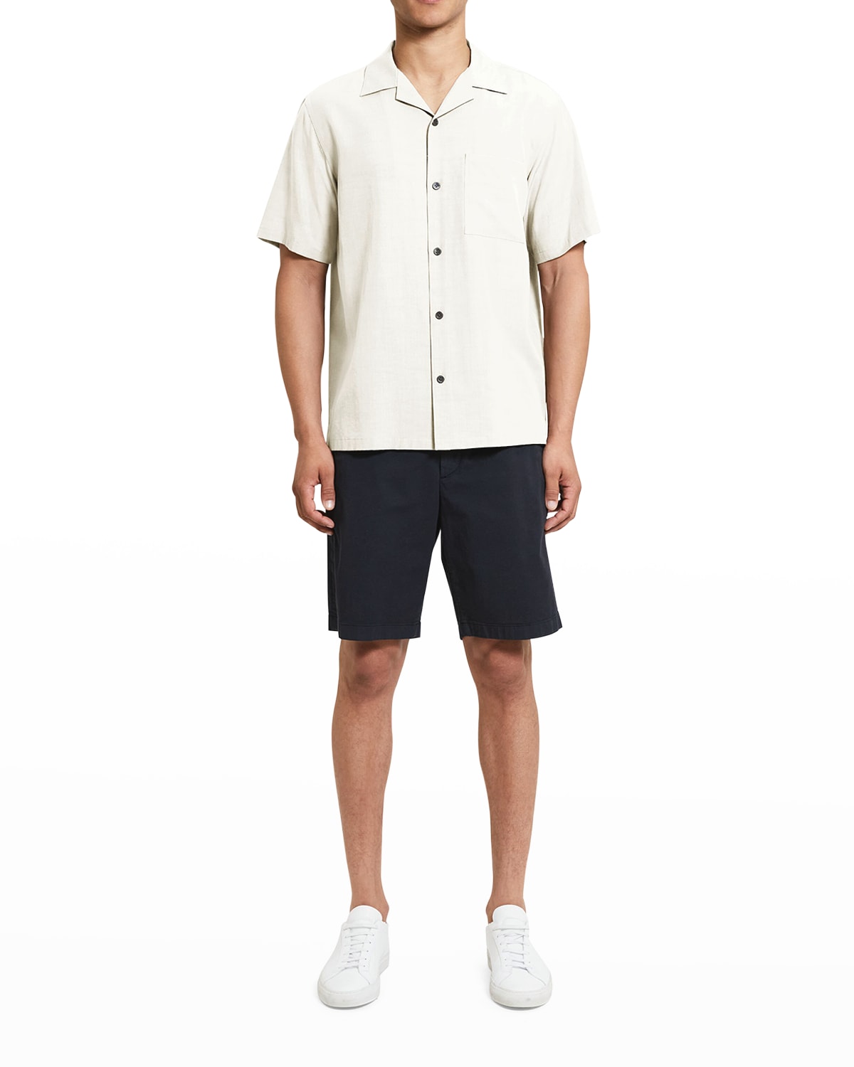 Theory Men's Noll Flow Camp Shirt In Moon
