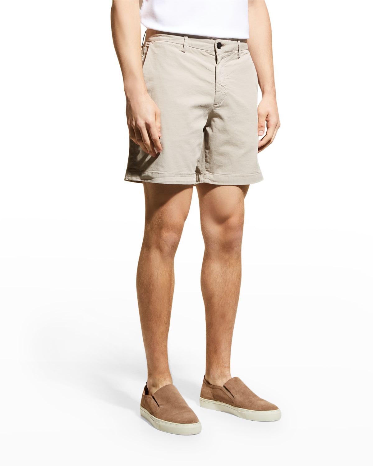 Theory Men's Zaine Stretch-cotton Shorts In Tapir