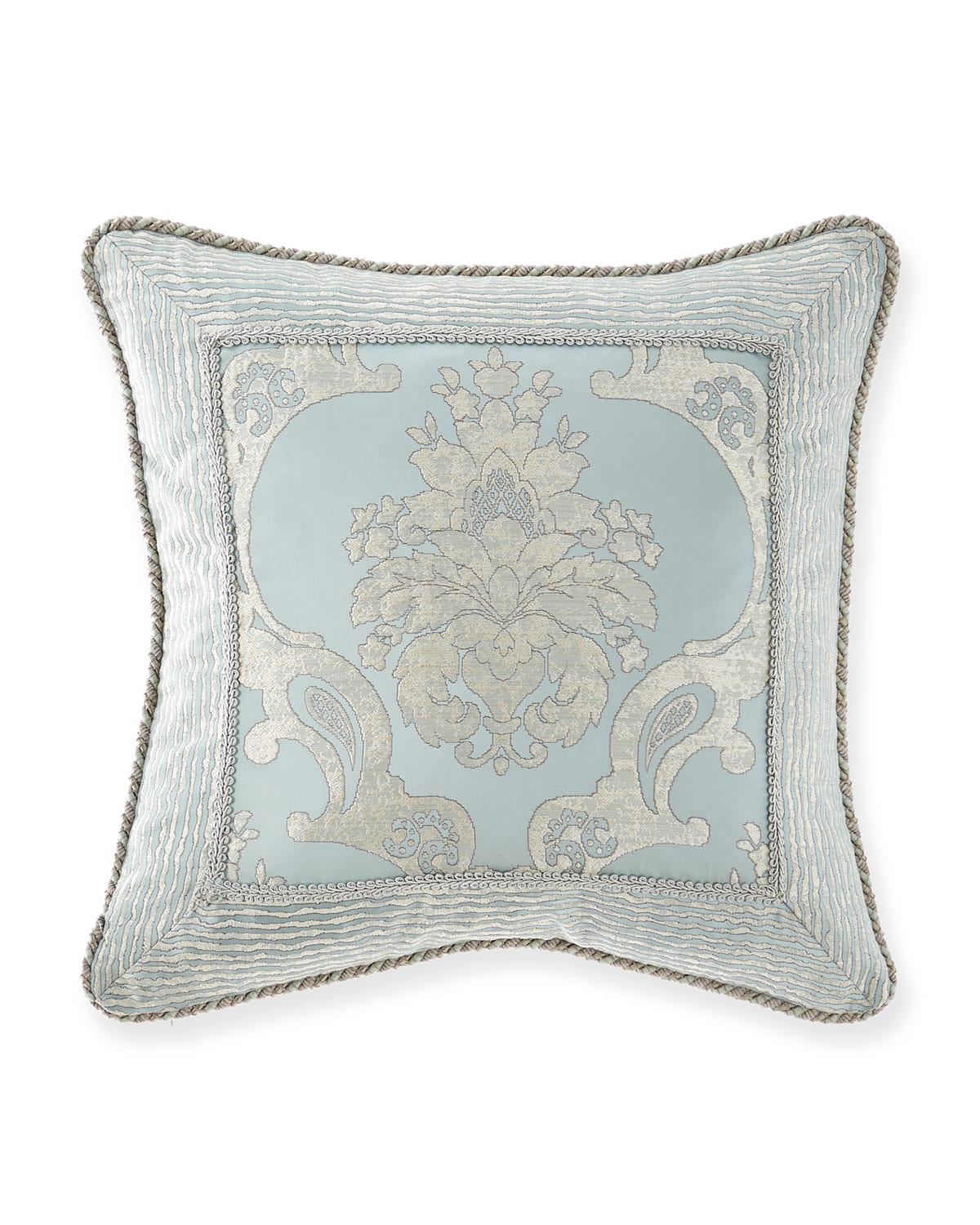 Shop Austin Horn Collection Elizabeth 20" Framed Pillow In Turquoise/aqua