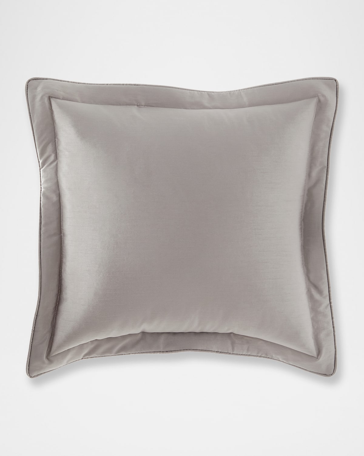 Olivia Quido Manon Faux Silk Euro Sham In Gray