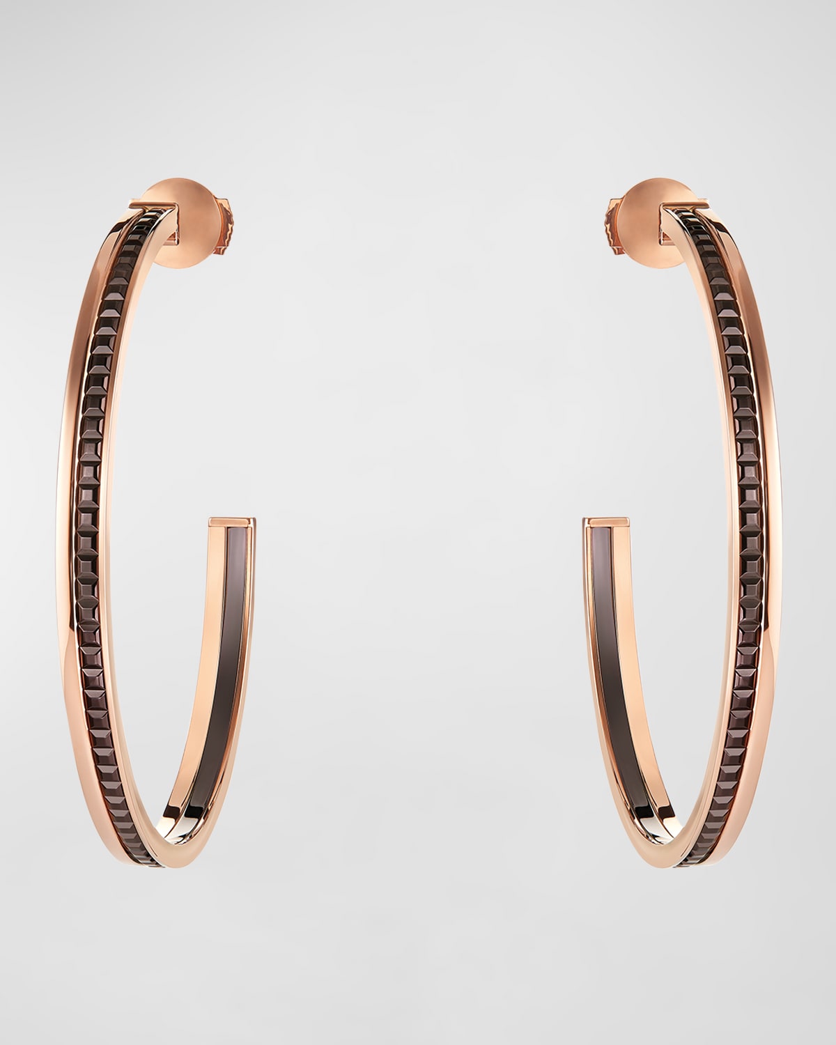 Shop Boucheron 18k Pink Gold Quatre Classique Hoop Earrings