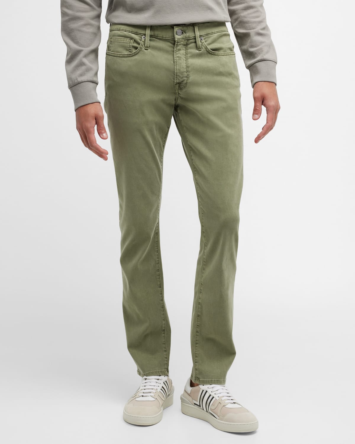 Shop Frame Men's L'homme Slim Pants In Washed Military