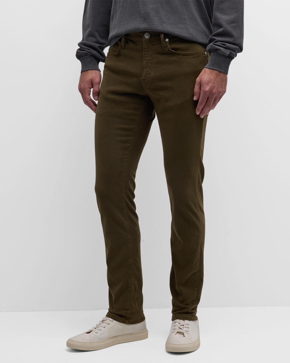 Shop Frame Men's L'homme Slim Pants In Military Green