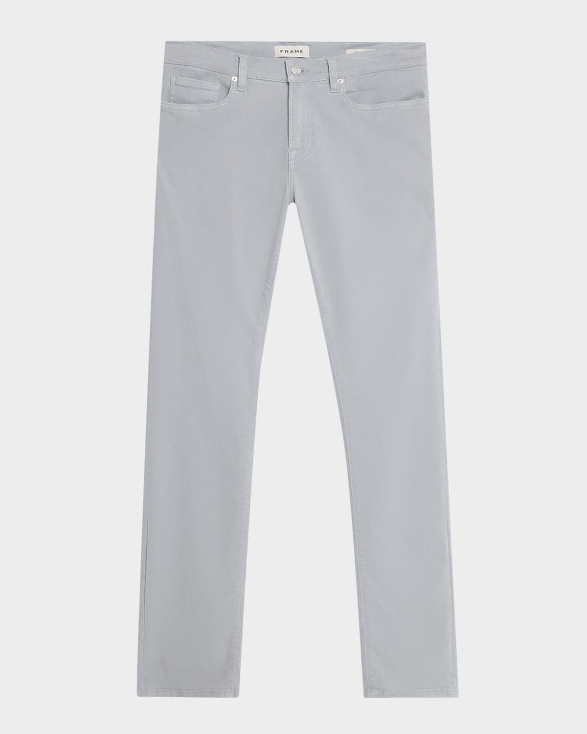 Frame L'homme Slim Brushed Twill Pants In Gray Blue