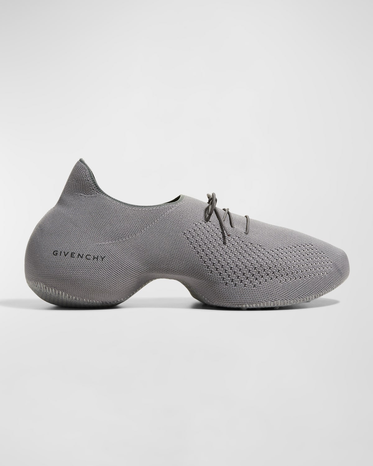 Givenchy Tk-360 Logo-print Stretch-knit Sneakers In Graphite