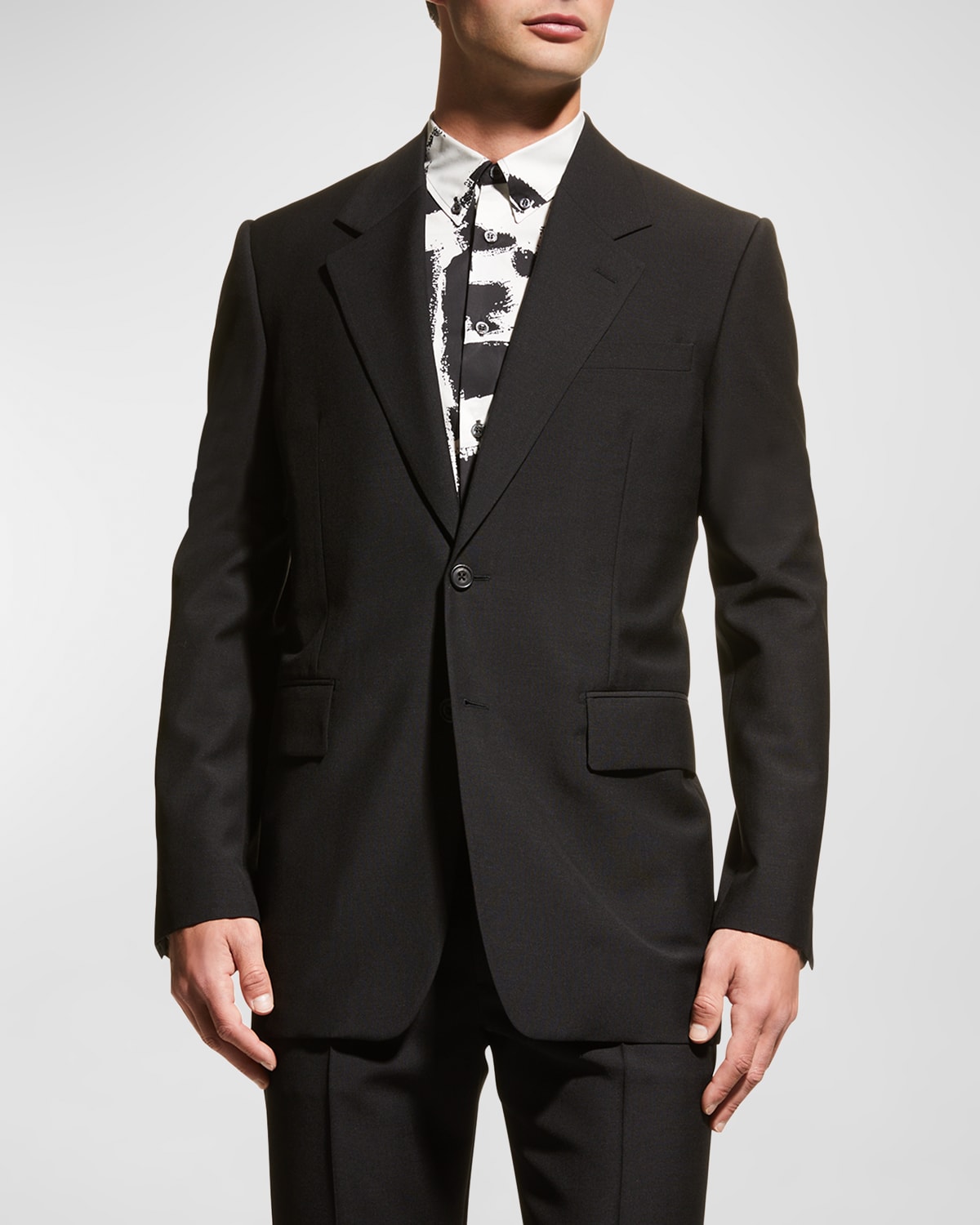 Alexander Mcqueen Single-breasted Suit Jacket In Black