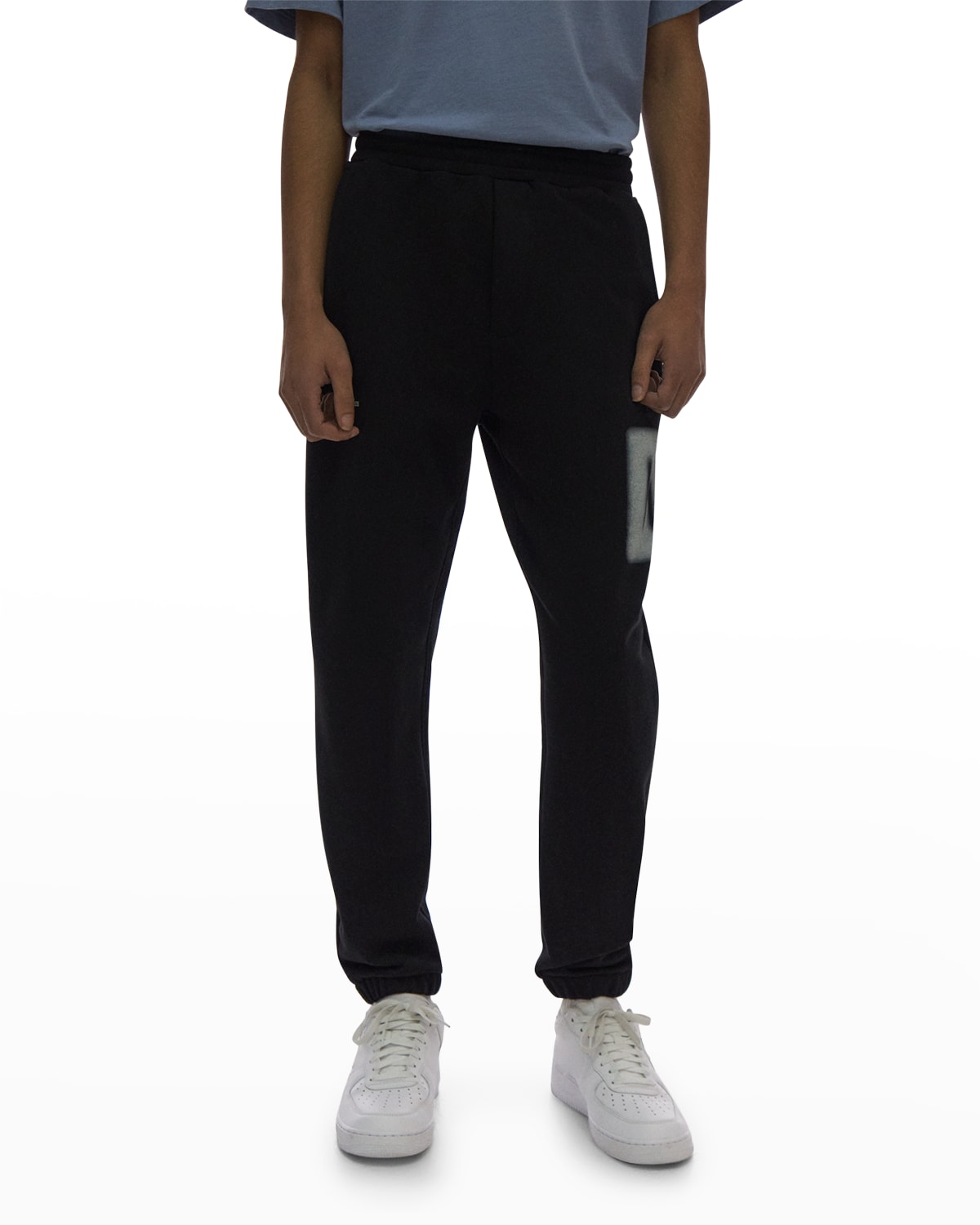 Helmut Lang Men's Blur Logo Jogger Pants In Black