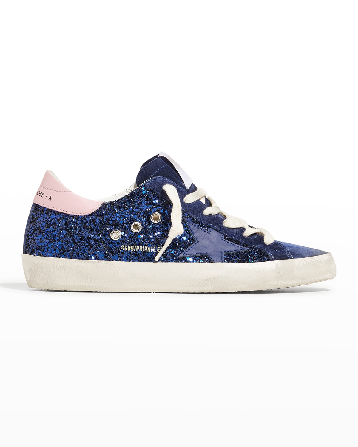 Navy Glitter Golden Goose Golden Goose Superstar Leather Glitter