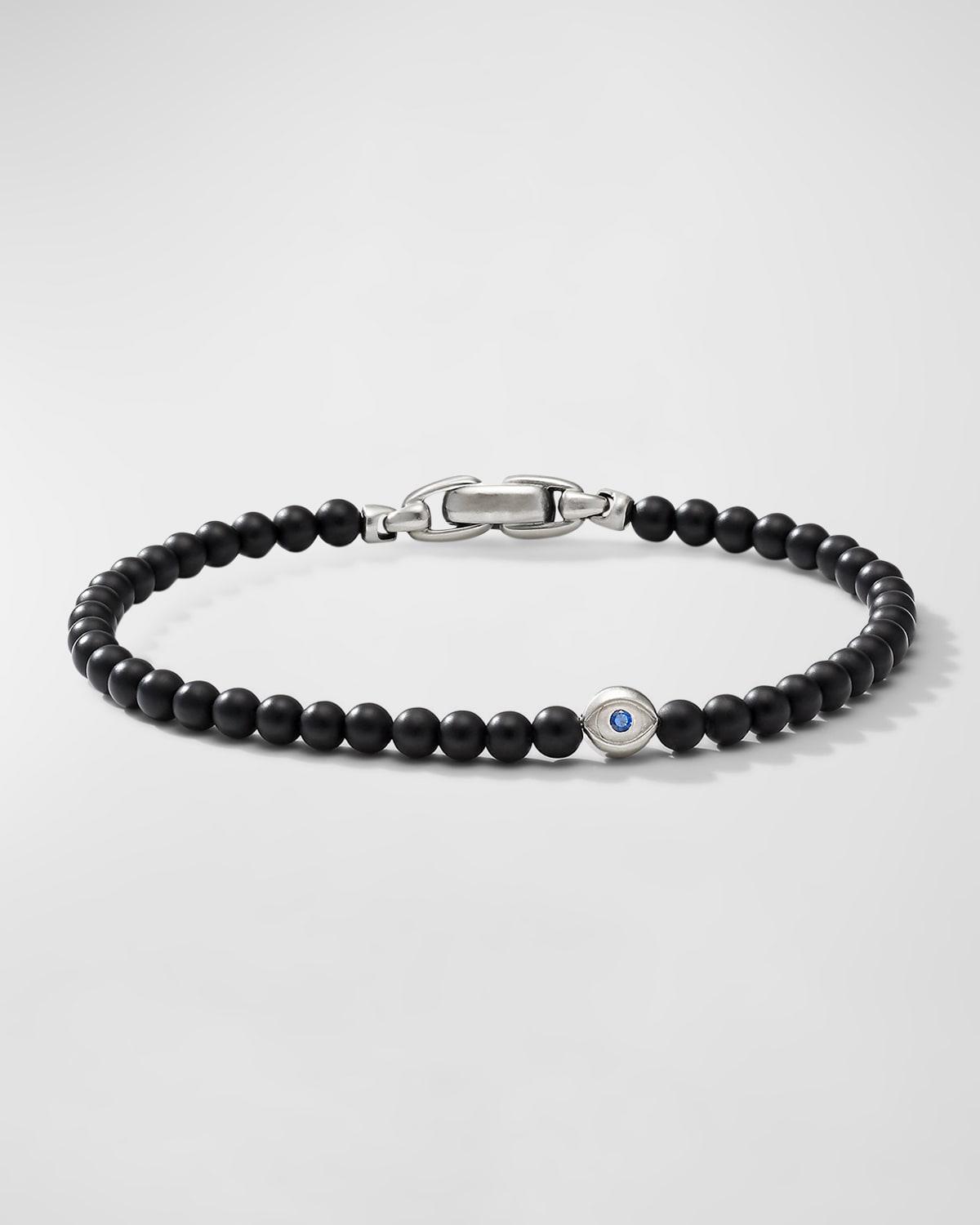 David Yurman Men's Spiritual Bead Evil Eye Bracelet, 4mm