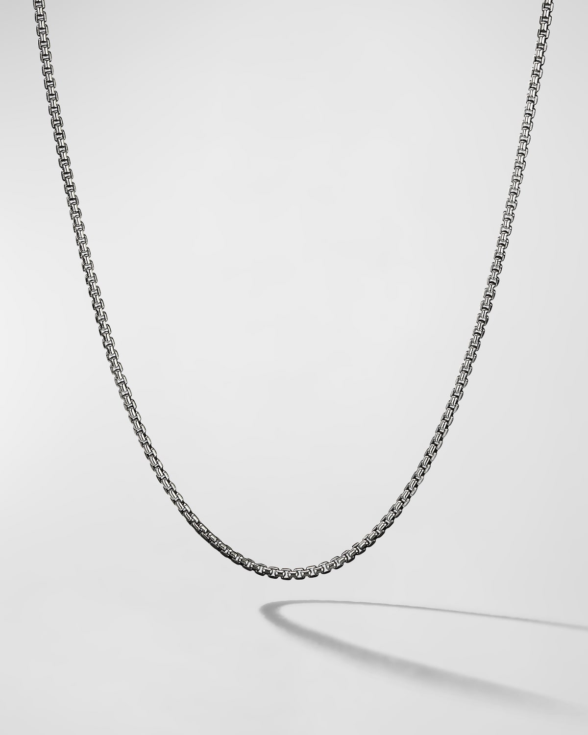 David Yurman Men's Box Chain Necklace In Silver, 1.7mm, 26"l In Ss