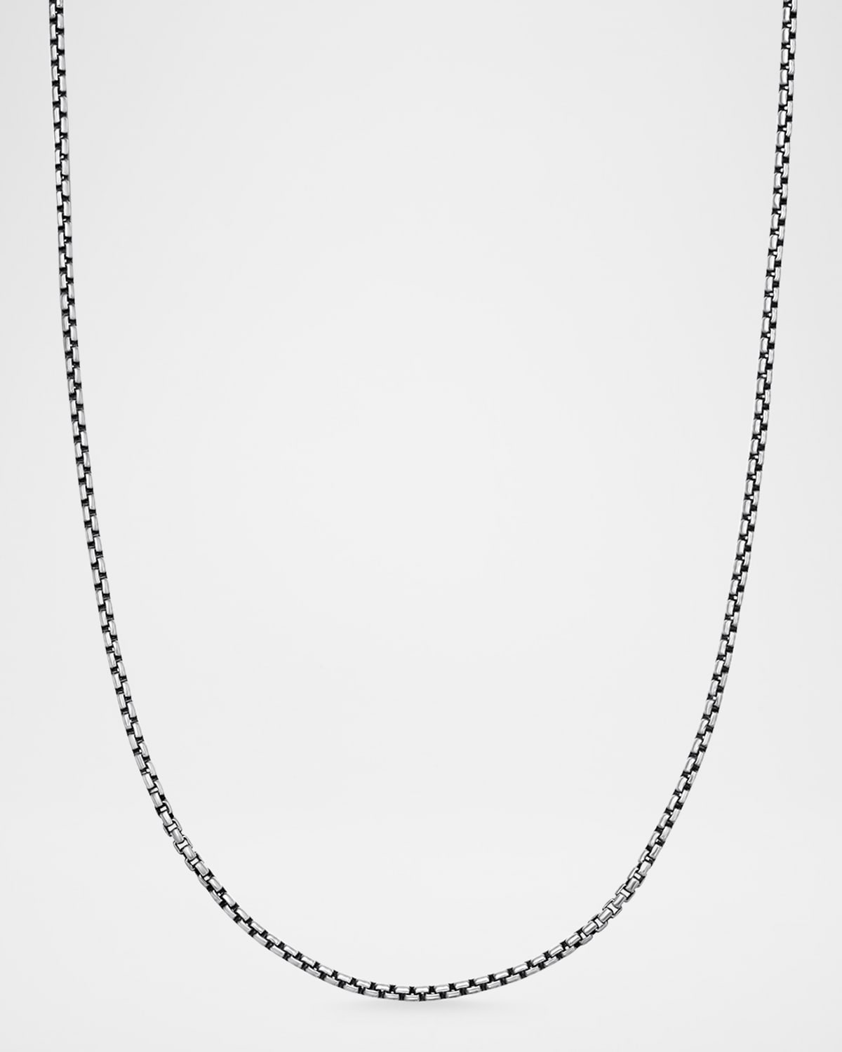 David Yurman Men's Box Chain Necklace In Silver, 1.7mm, 26"l In Ss