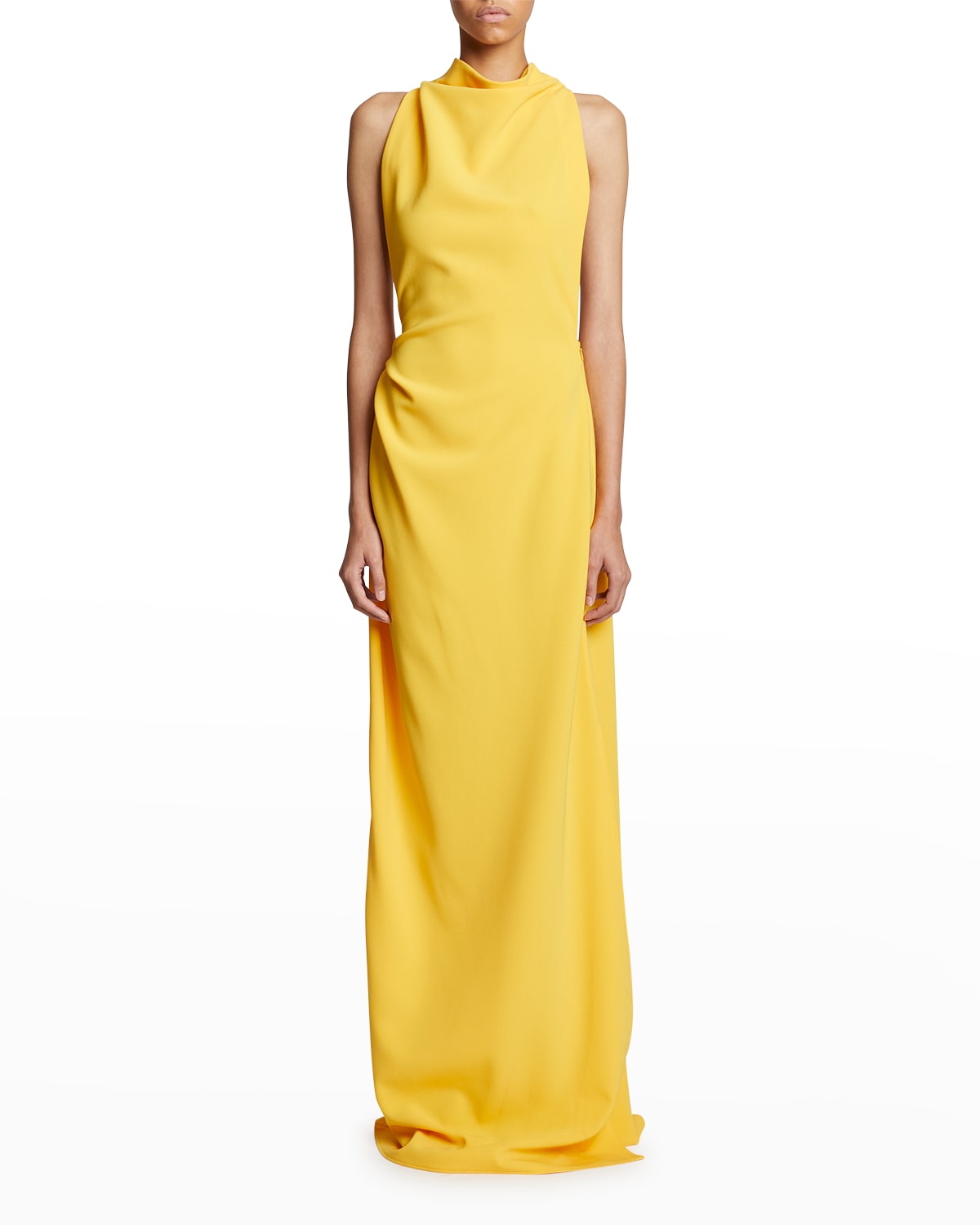 Proenza Schouler Twisted Backless Matte Crepe Gown