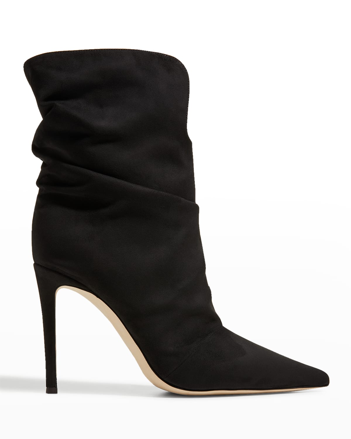 Slouchy Suede Stiletto Booties