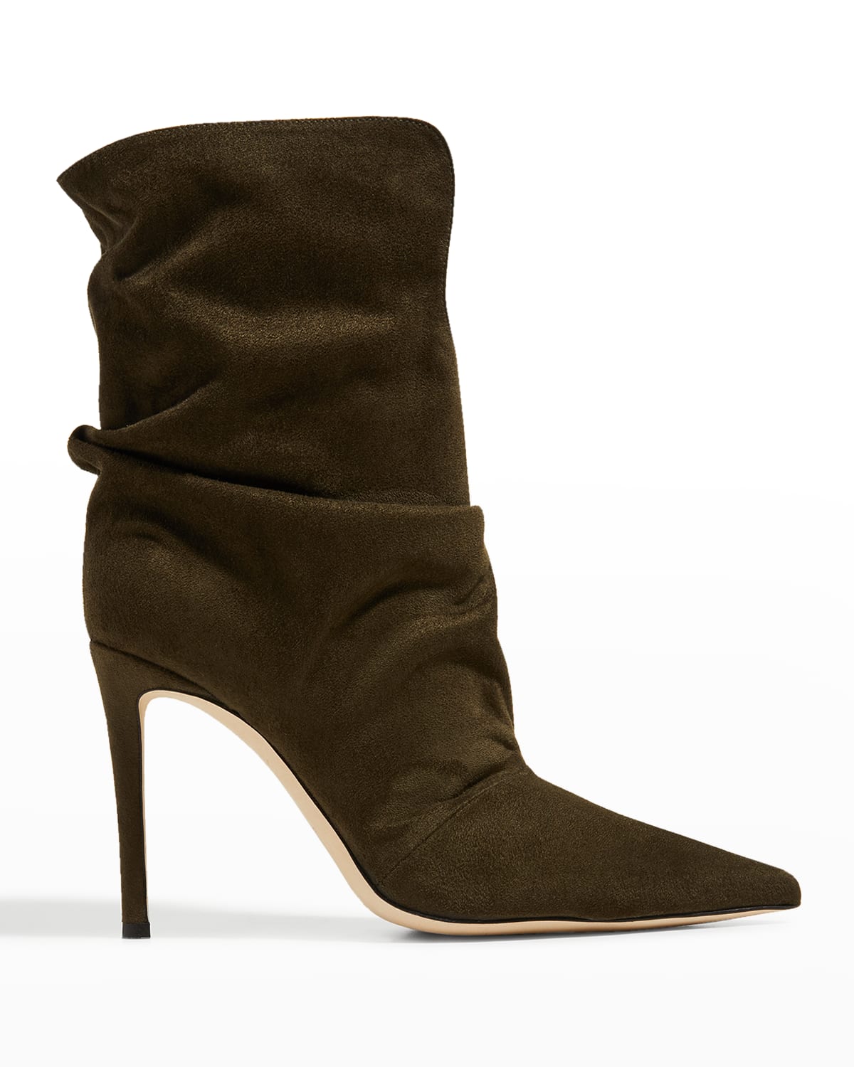 Giuseppe Zanotti Slouchy Suede 85mm Boots In Forest