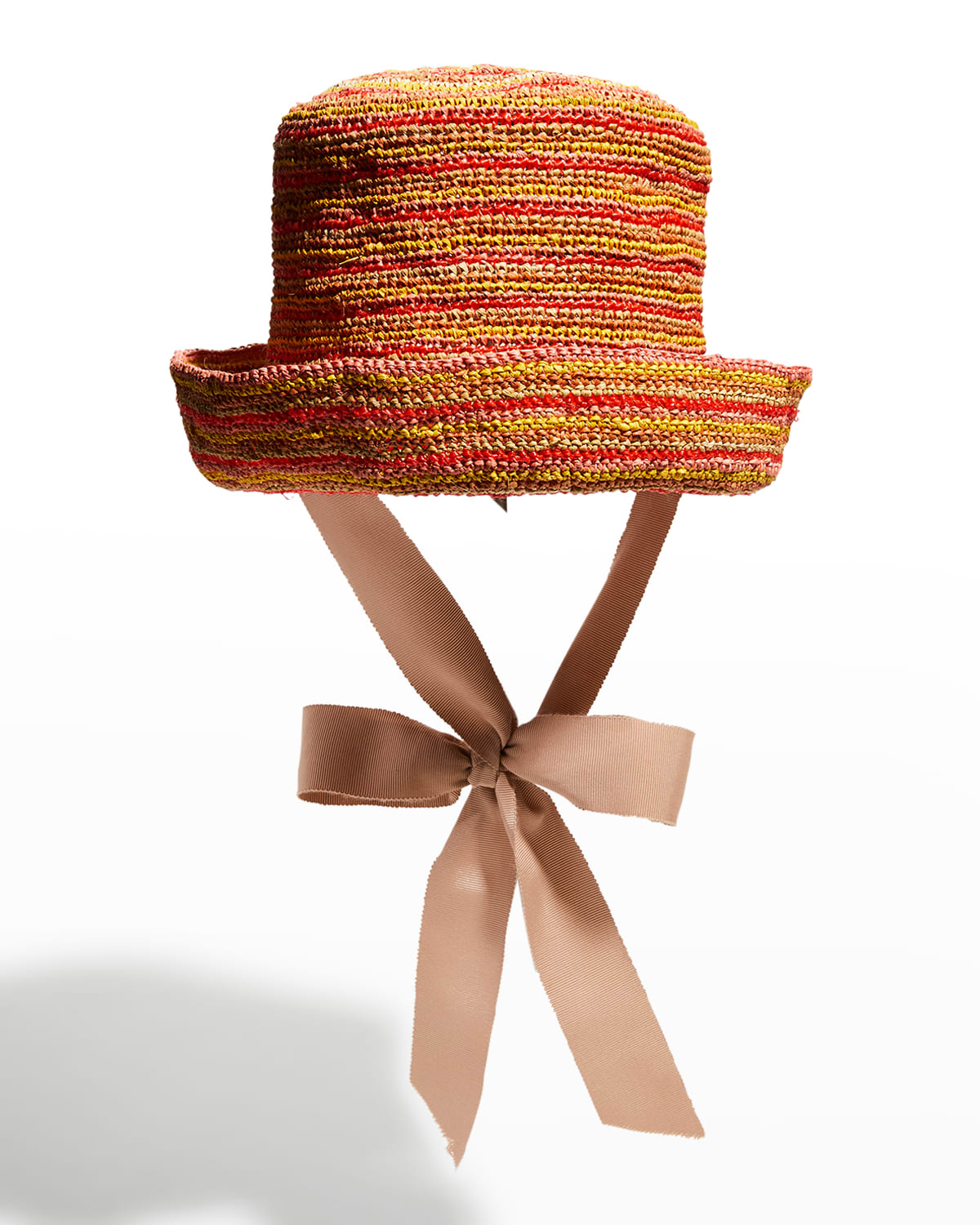 Striped Crochet Lampshade Hat