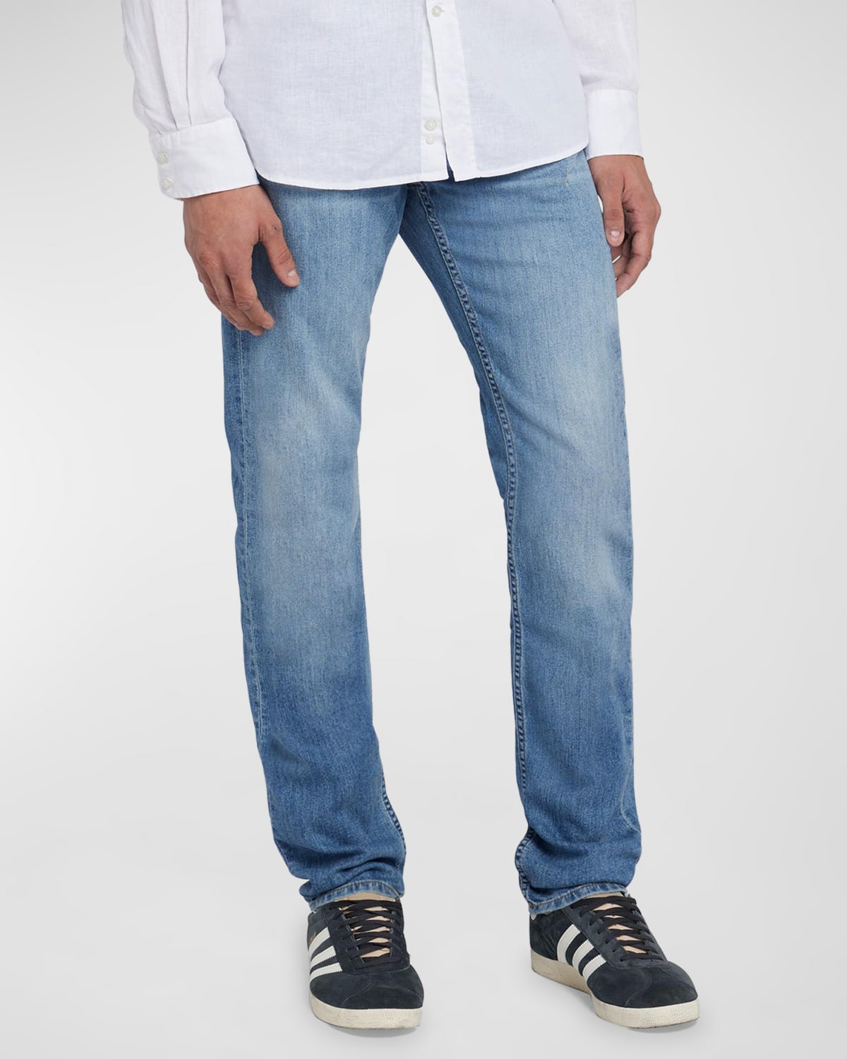 7 For All Mankind Slimmy Tapered Earthkind Jeans In Light Blue
