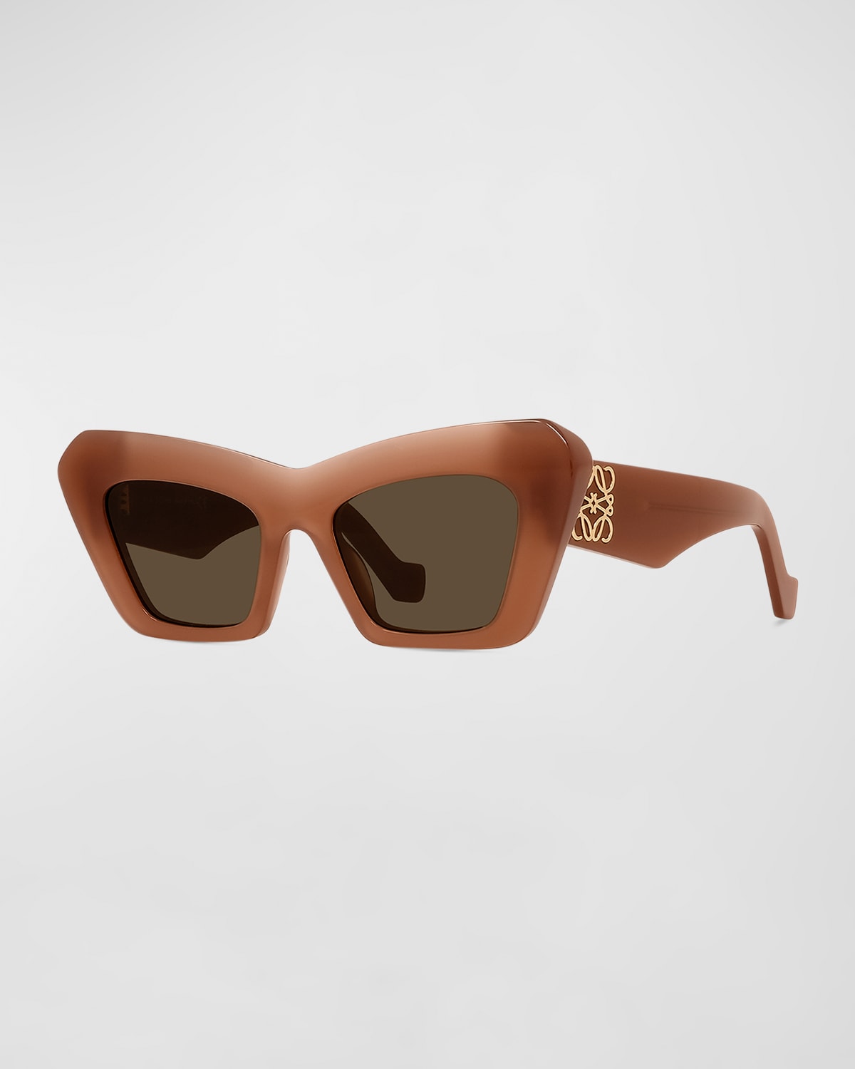Shop Loewe Acetate Cat-eye Sunglasses In Dbrno/brn