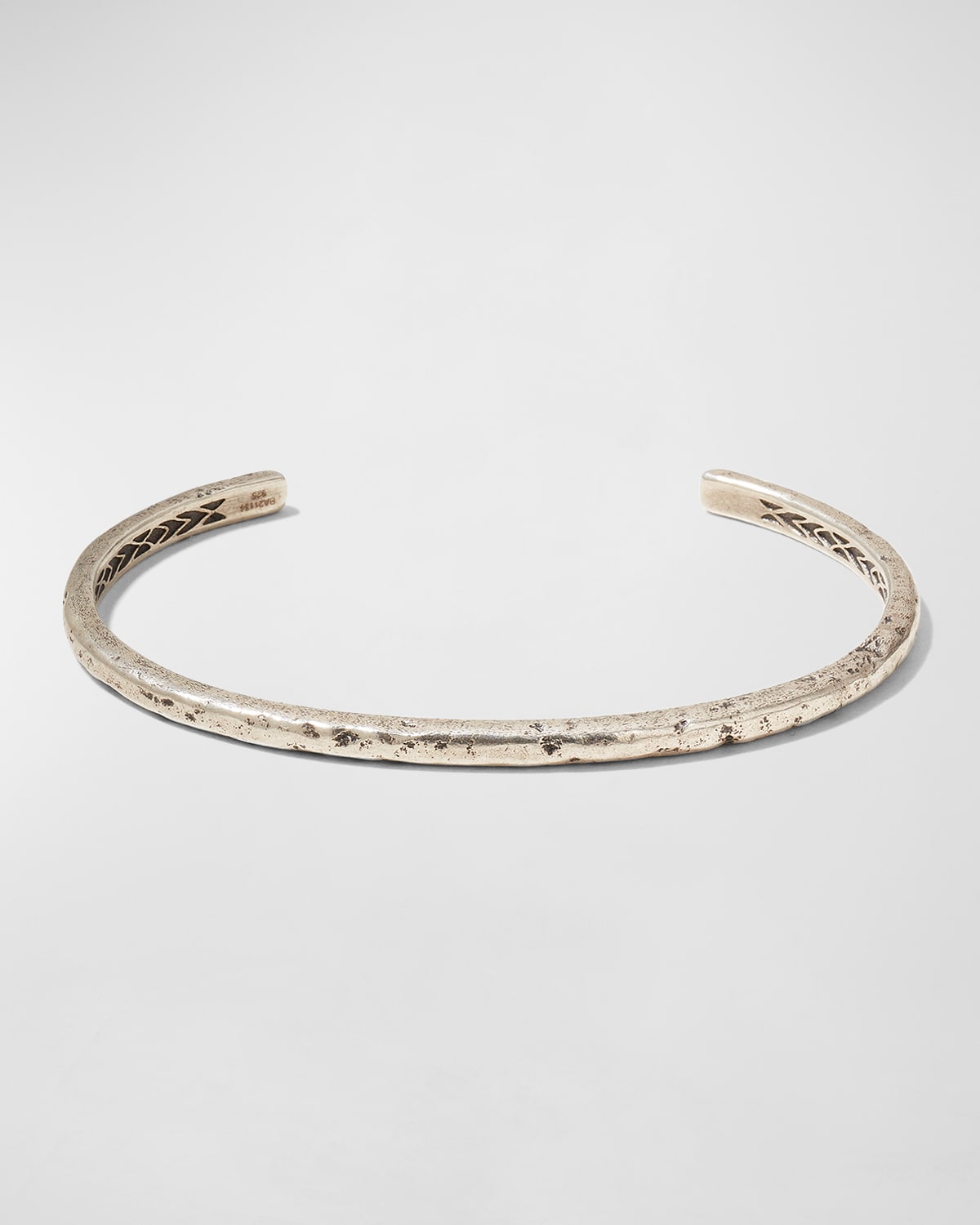 Men's Distressed Sterling Silver Cuff Bracelet