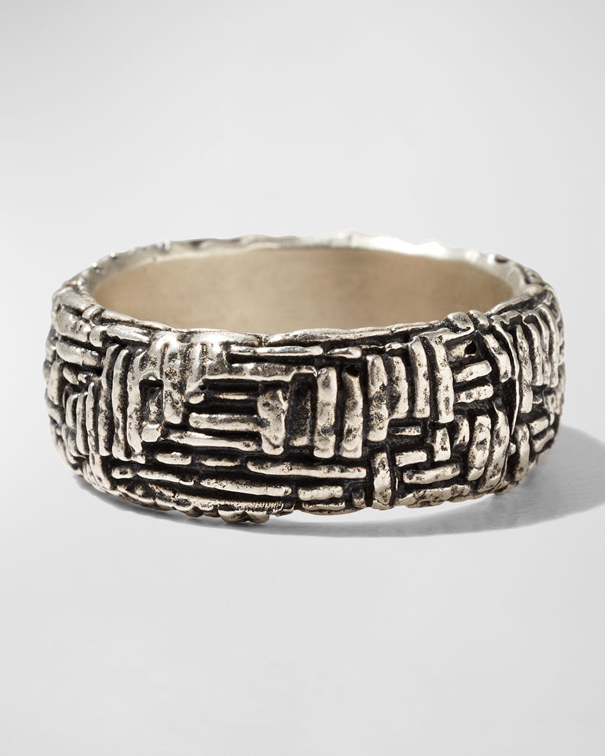 Men's Artisan Woven Texture Band Ring