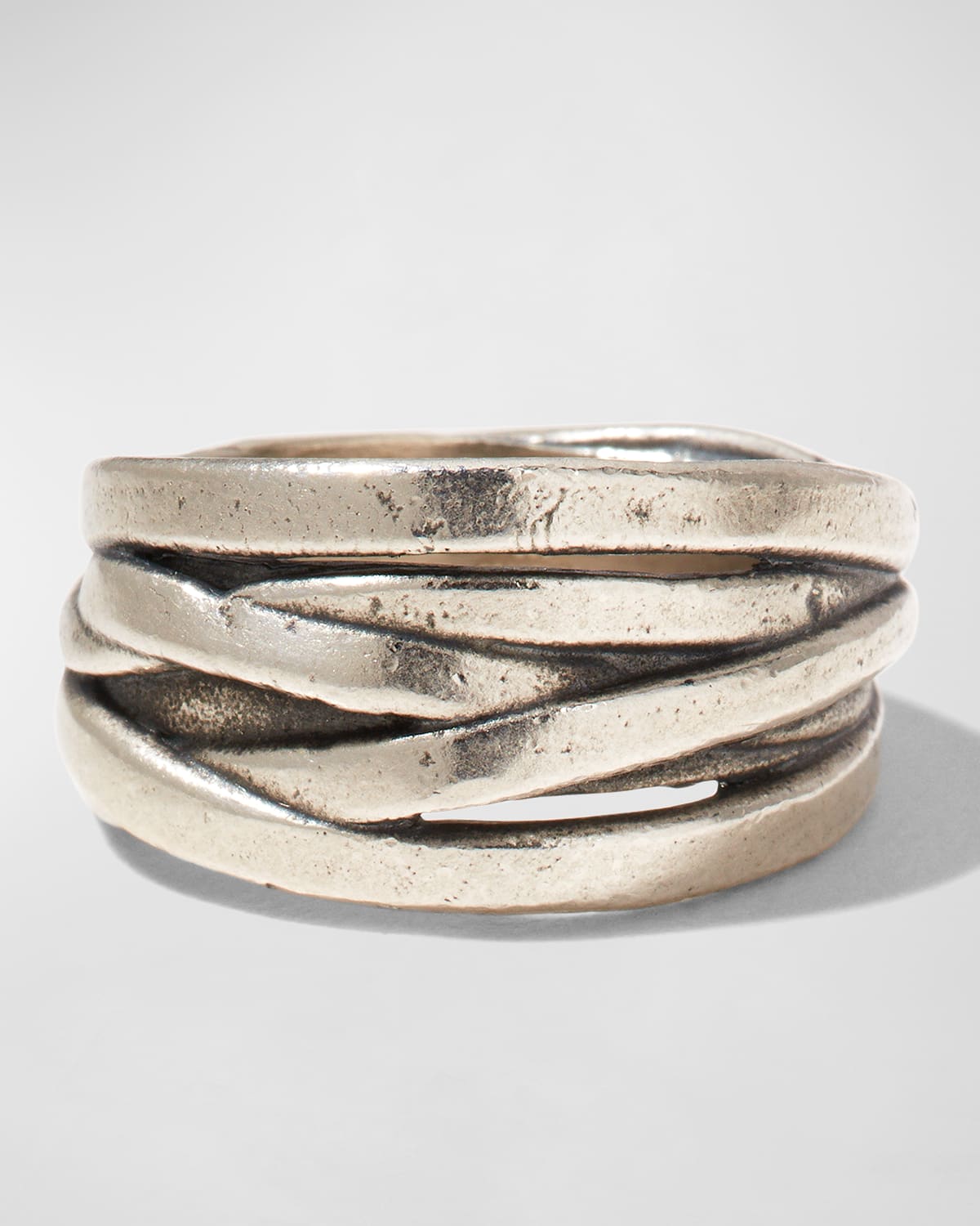 Men's Silver Wrap Band Ring
