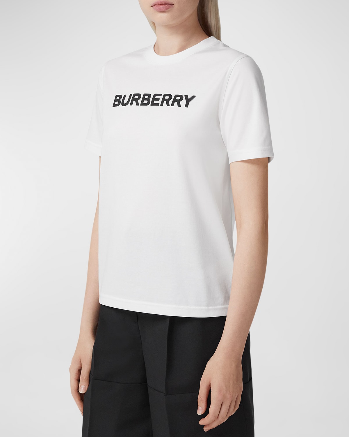 Shop Burberry Margot Logo T-shirt In White