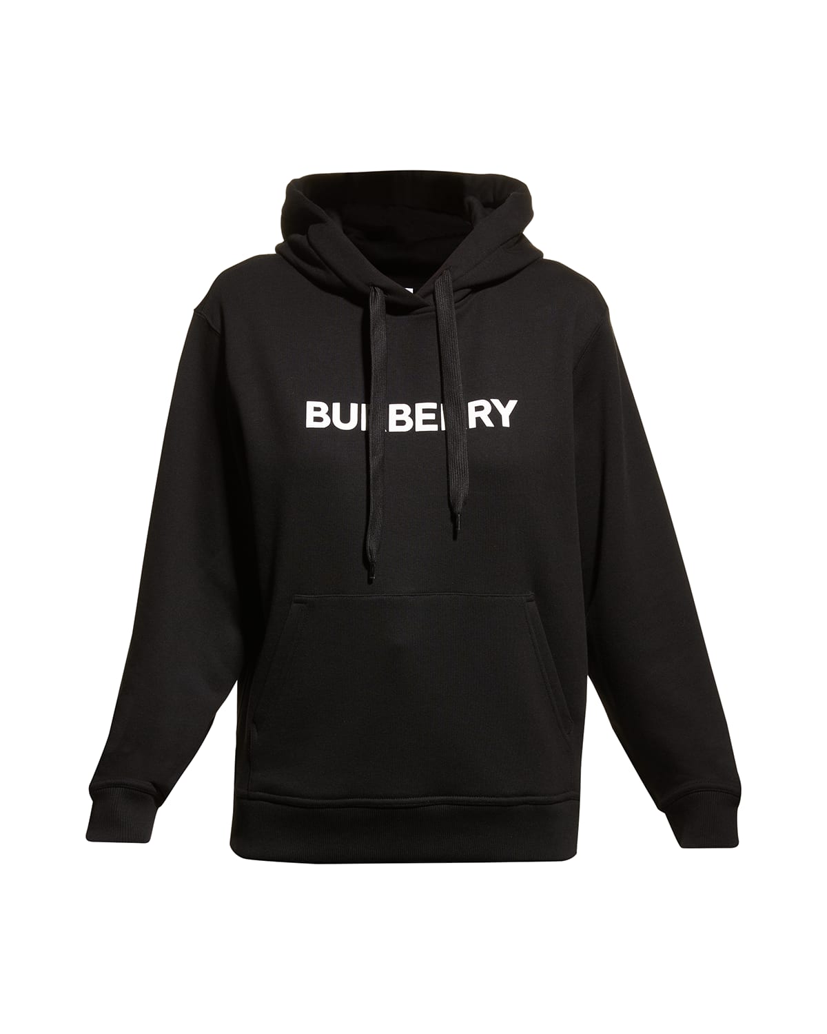 Burberry Poulter Hoodie With Logo Print In Black