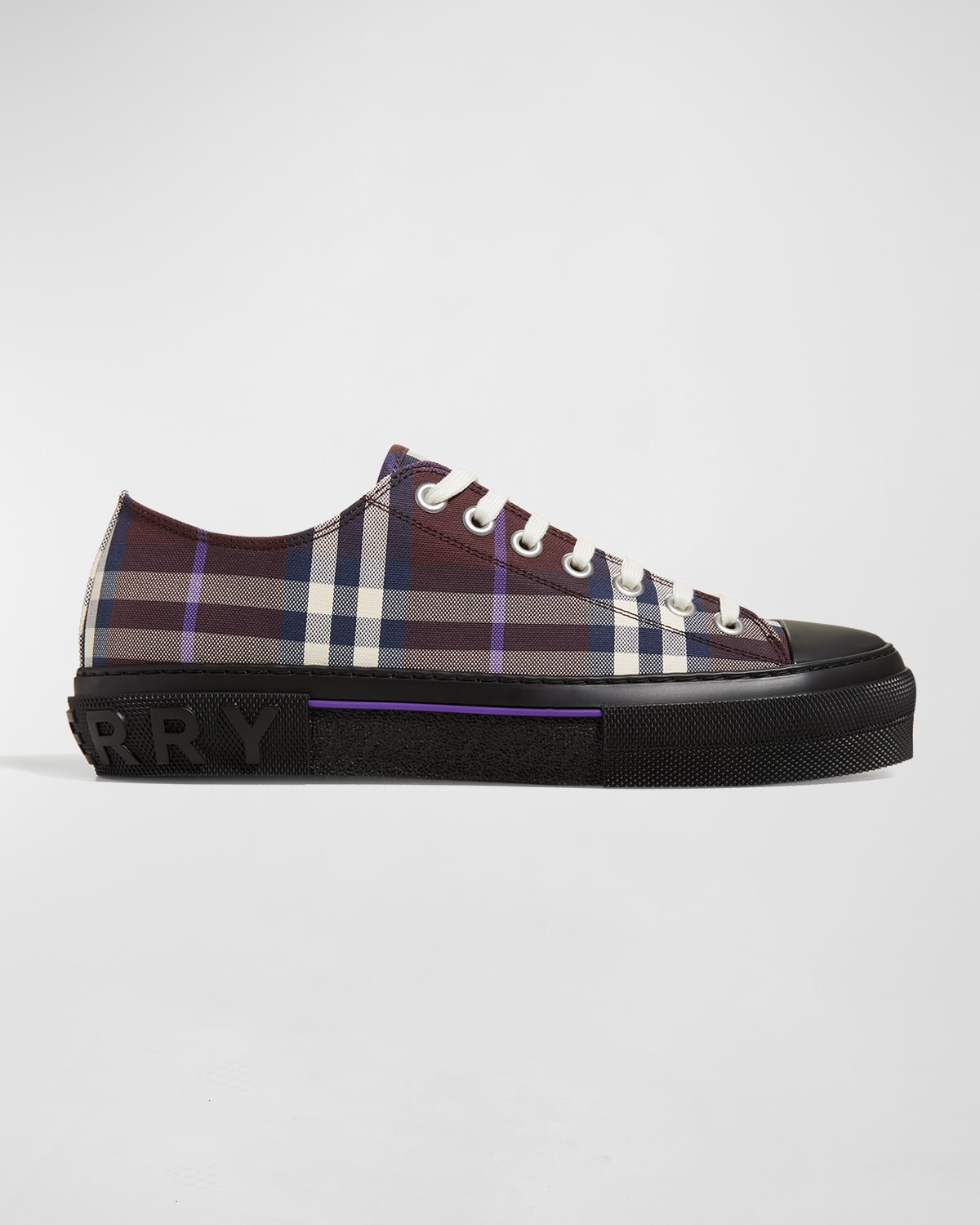 Burberry Men's Low-Top Textile Check Sneakers