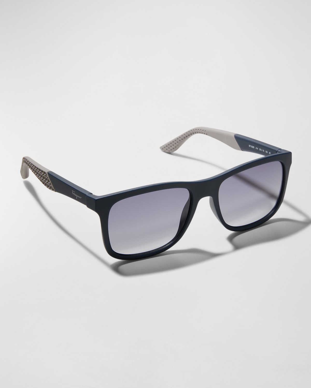 Ferragamo Men's Italian Lifestyle Gancini Square Sunglasses In Blue