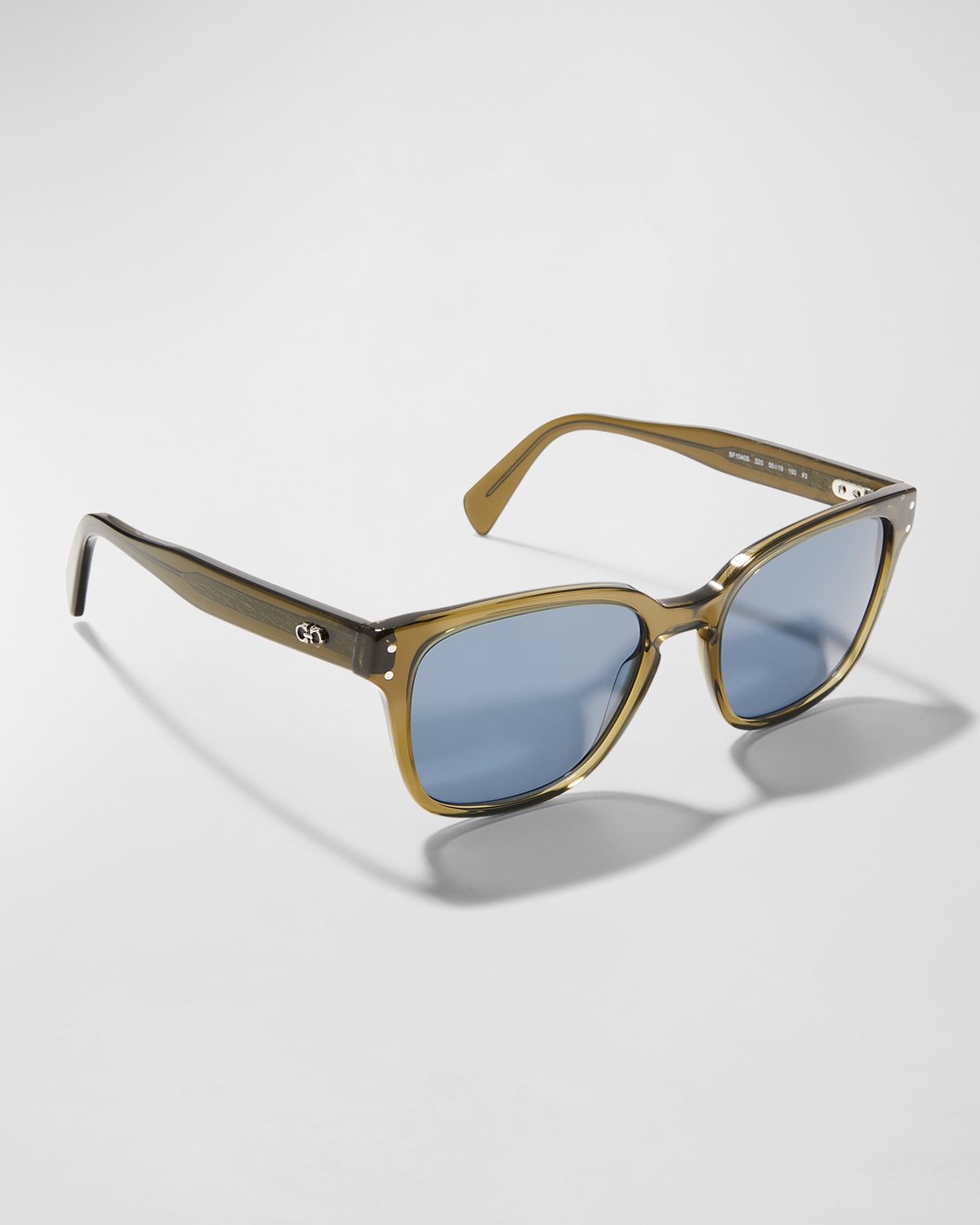 Men's Double Gancini Square Sunglasses