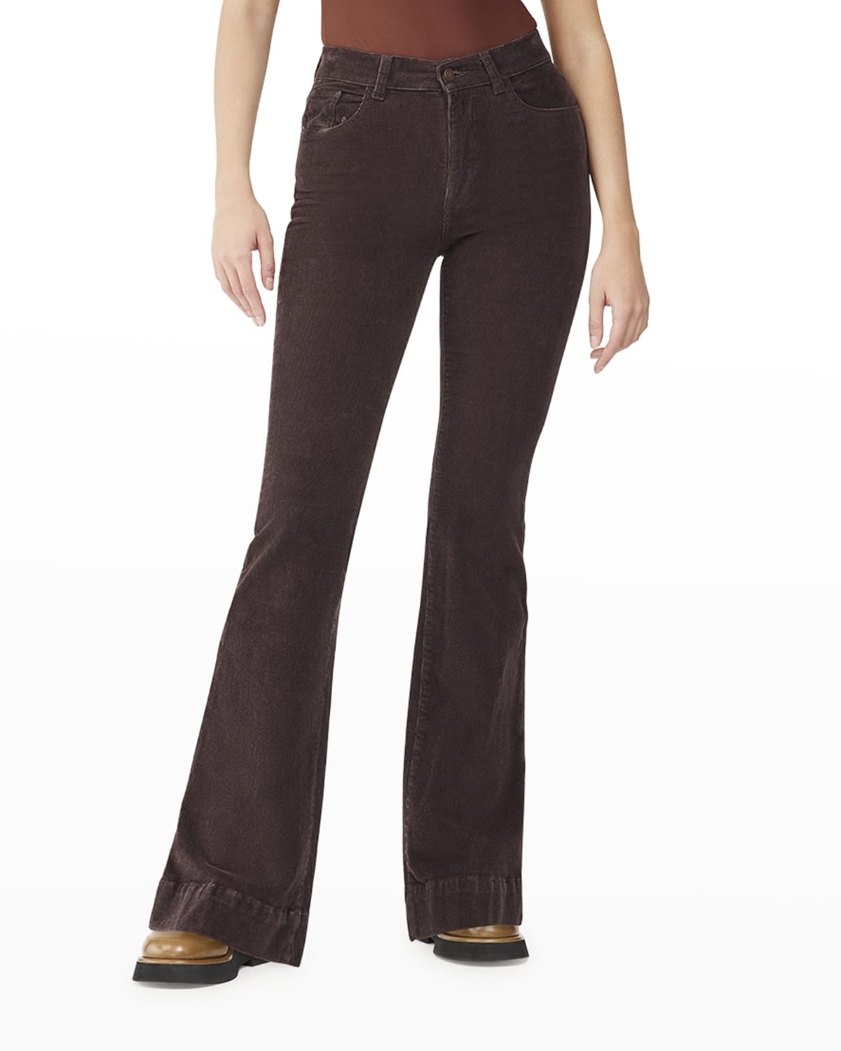 DL Premium Denim Bridget Bootcut High-Rise Instasculpt Corduroy Pants