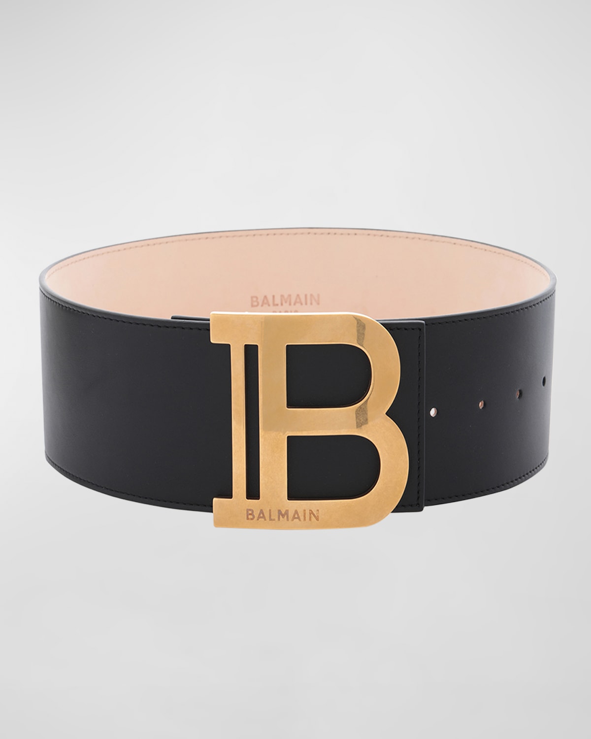 B Logo Calfskin Buckle Belt