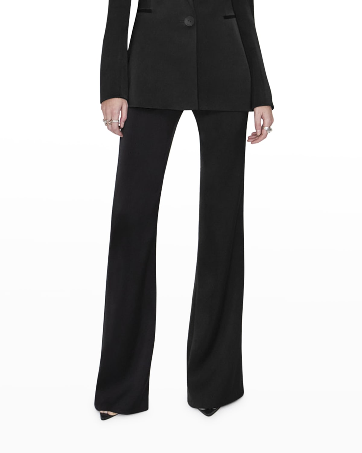Galvan Sculpted High-waist Trousers In 001black