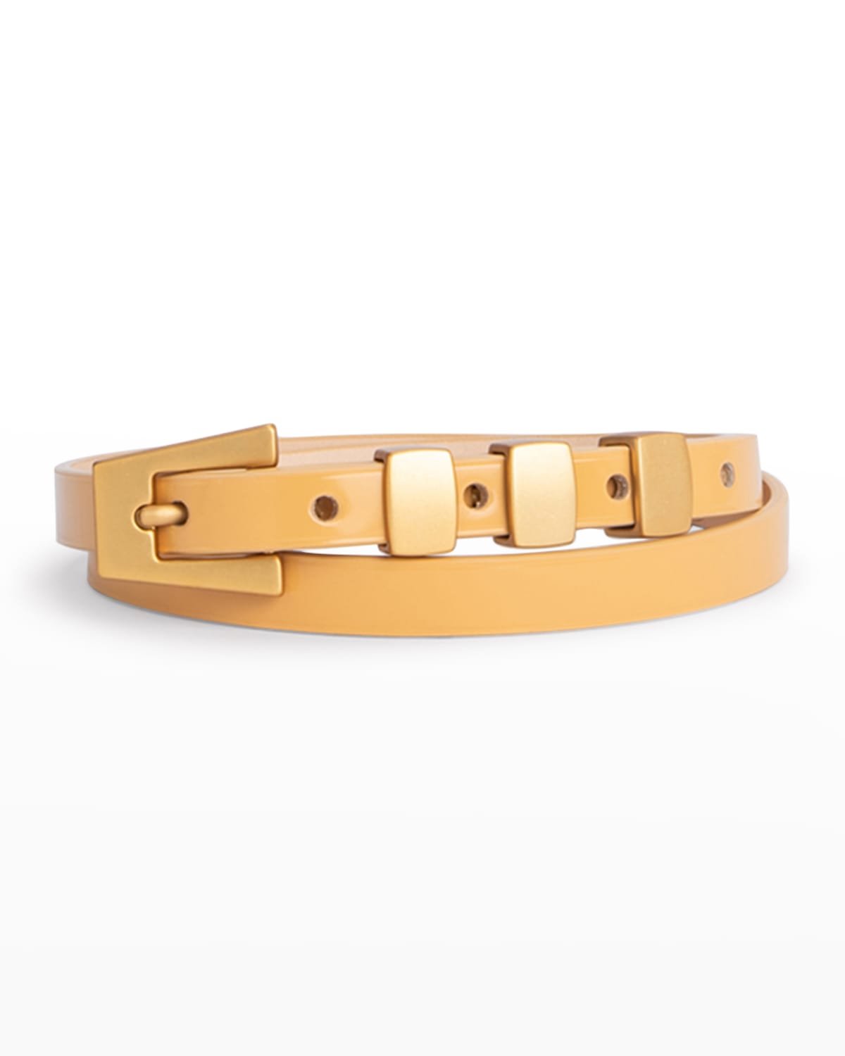 Vic Semi-Patent Leather Skinny Belt