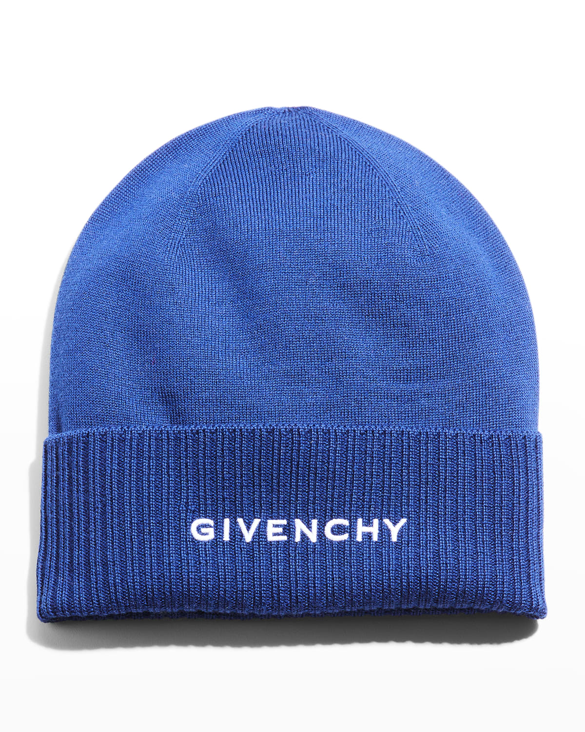 GIVENCHY MEN'S EMBROIDERED LOGO WOOL BEANIE HAT