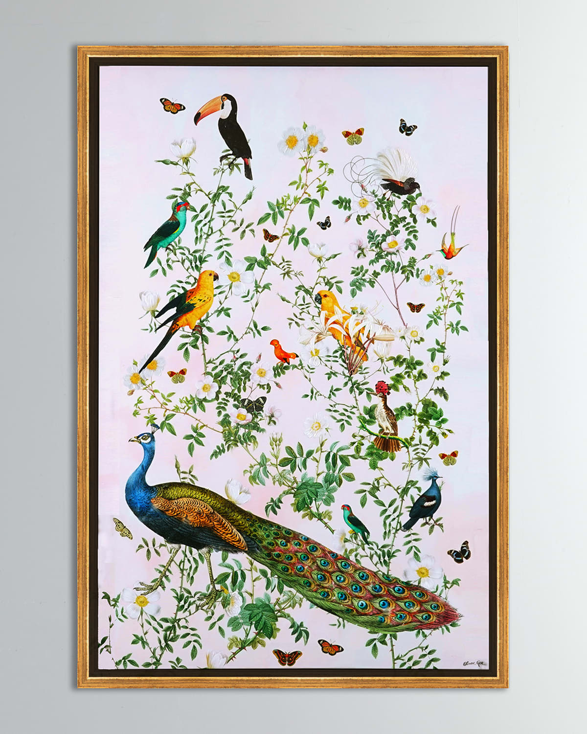 Wildlife Chinoiserie Giclee on Canvas