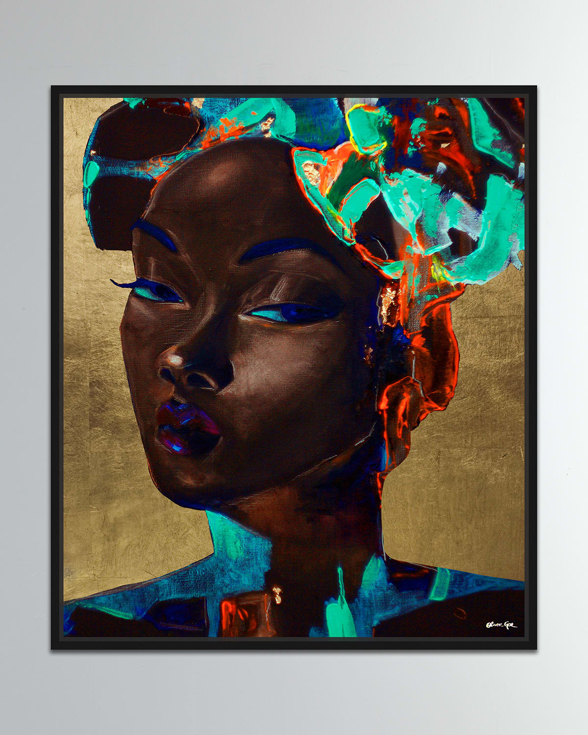 Shop The Oliver Gal Artist Co. Queen Of Neon Giclee On Canvas In Brown