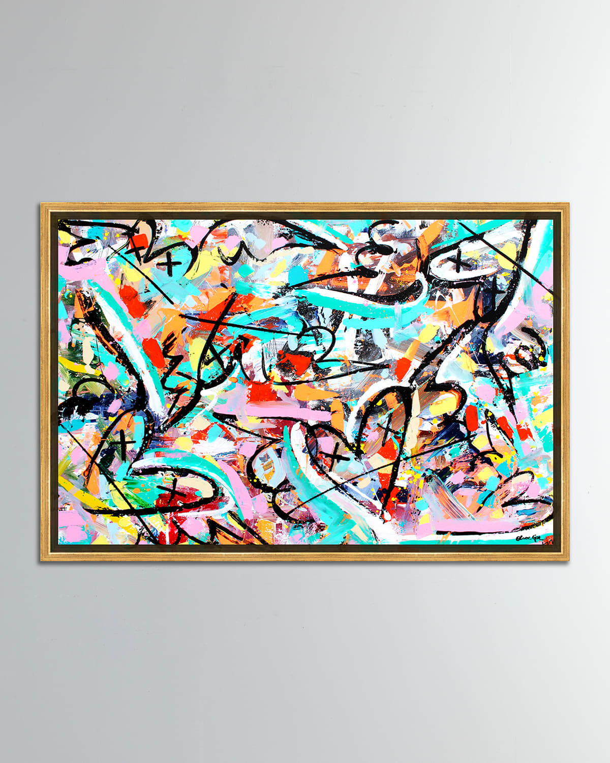 Shop The Oliver Gal Artist Co. Graffiti Love Giclee By Tiago Magro In Blue