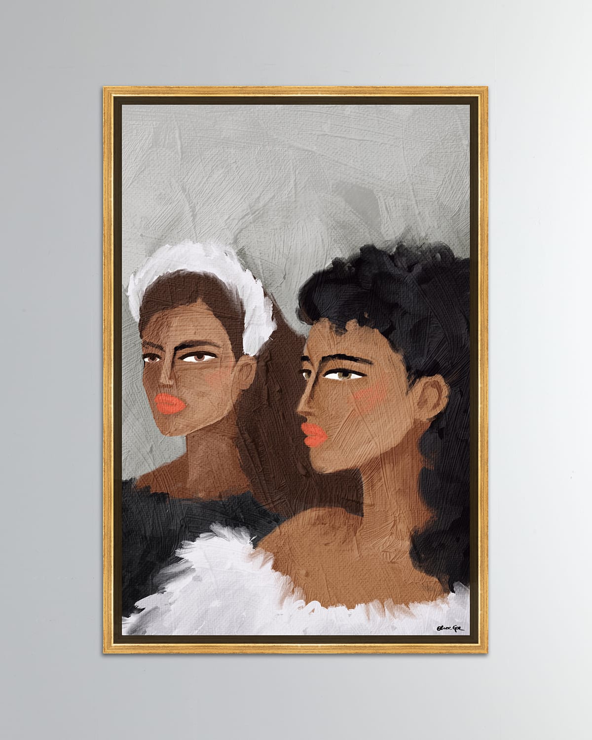 Shop The Oliver Gal Artist Co. Together Again Giclee On Canvas In Brown