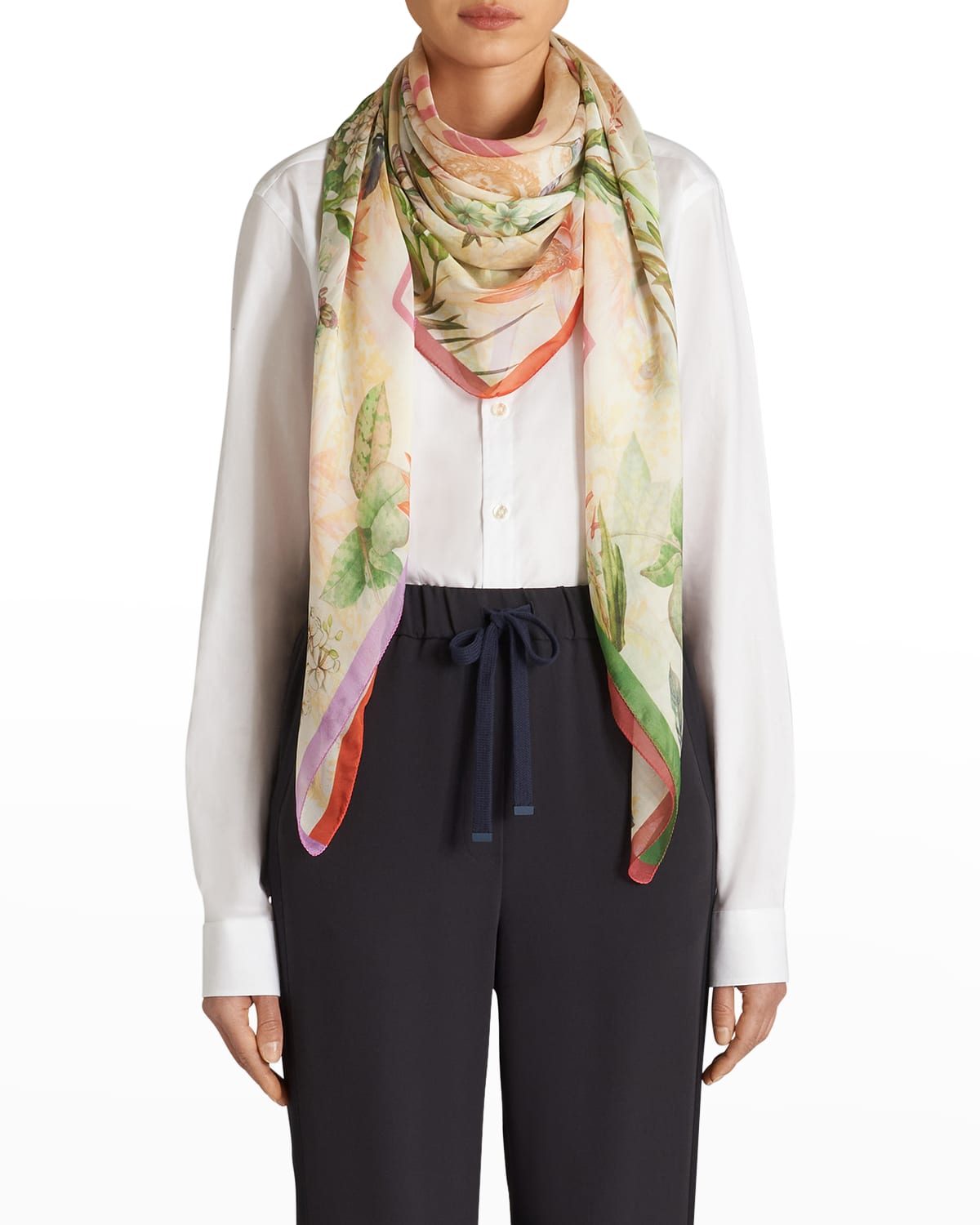 ETRO BOMBAY FLORAL SILK SCARF