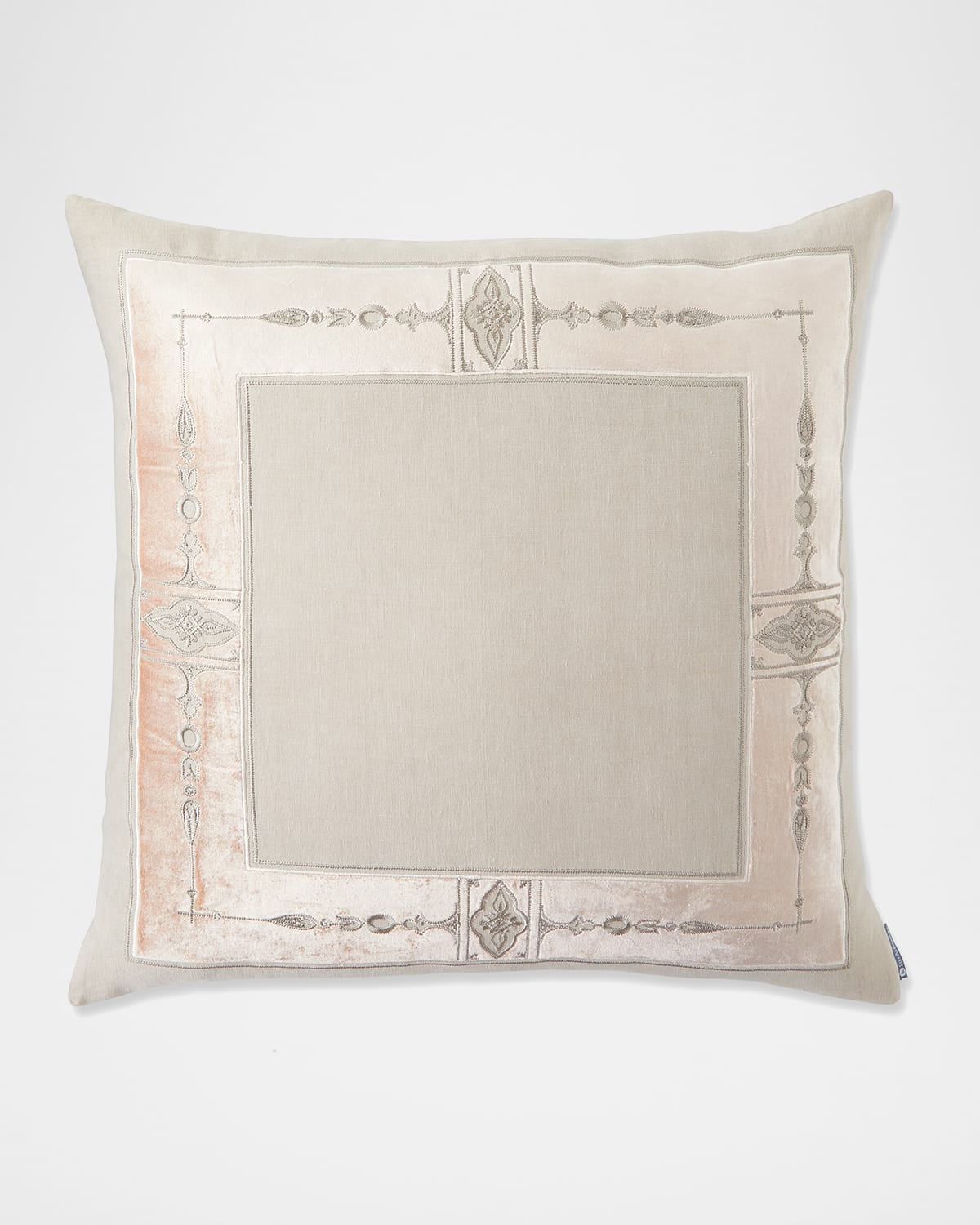 Lili Alessandra Cairo 28" Euro Pillow In Naturalsalmon