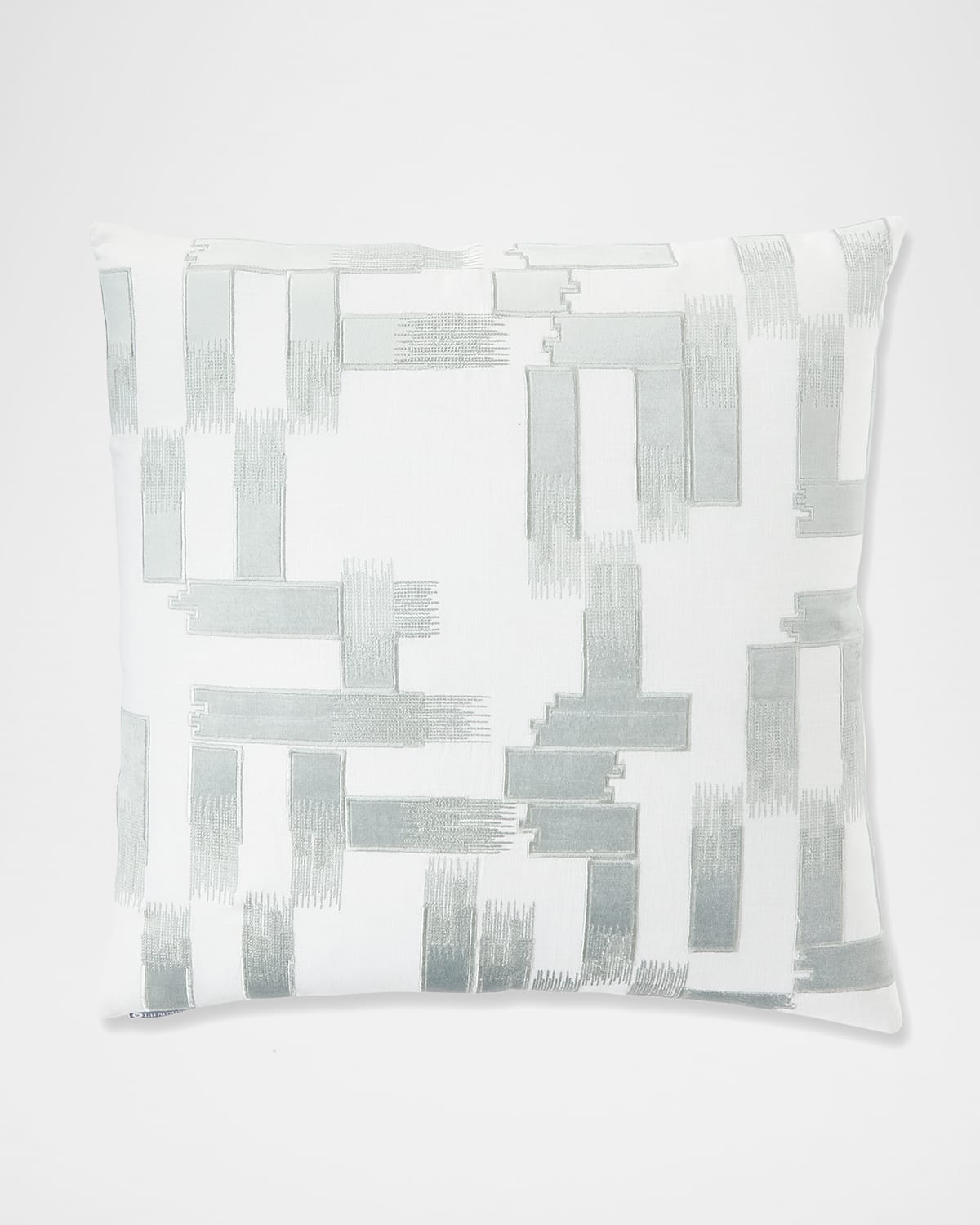 Lili Alessandra Milo Square Velvet Pillow In Aquamarine