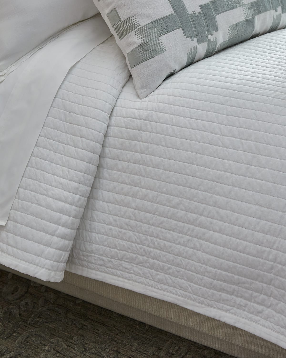 Lili Alessandra Mallorca Queen Coverlet In White